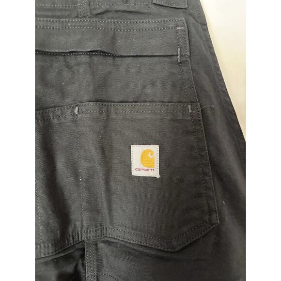 Carhartt Bib Overall Small Womens Black Canvas Bib Relaxed - Picture 8 of 11